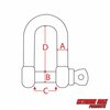 Extreme Max Extreme Max 3006.8237.2 BoatTector Stainless Steel D Shackle - 1/4", 2-Pack 3006.8237.2